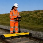 rail track geometry measurement equipment on mainline railway